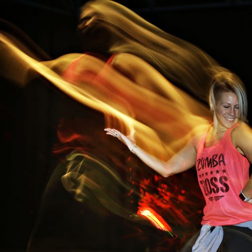 photo d'action d'un évènement de zumba à Québec