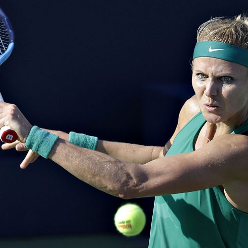 lucie safarova au tournoi de tennis de la coupe rogers