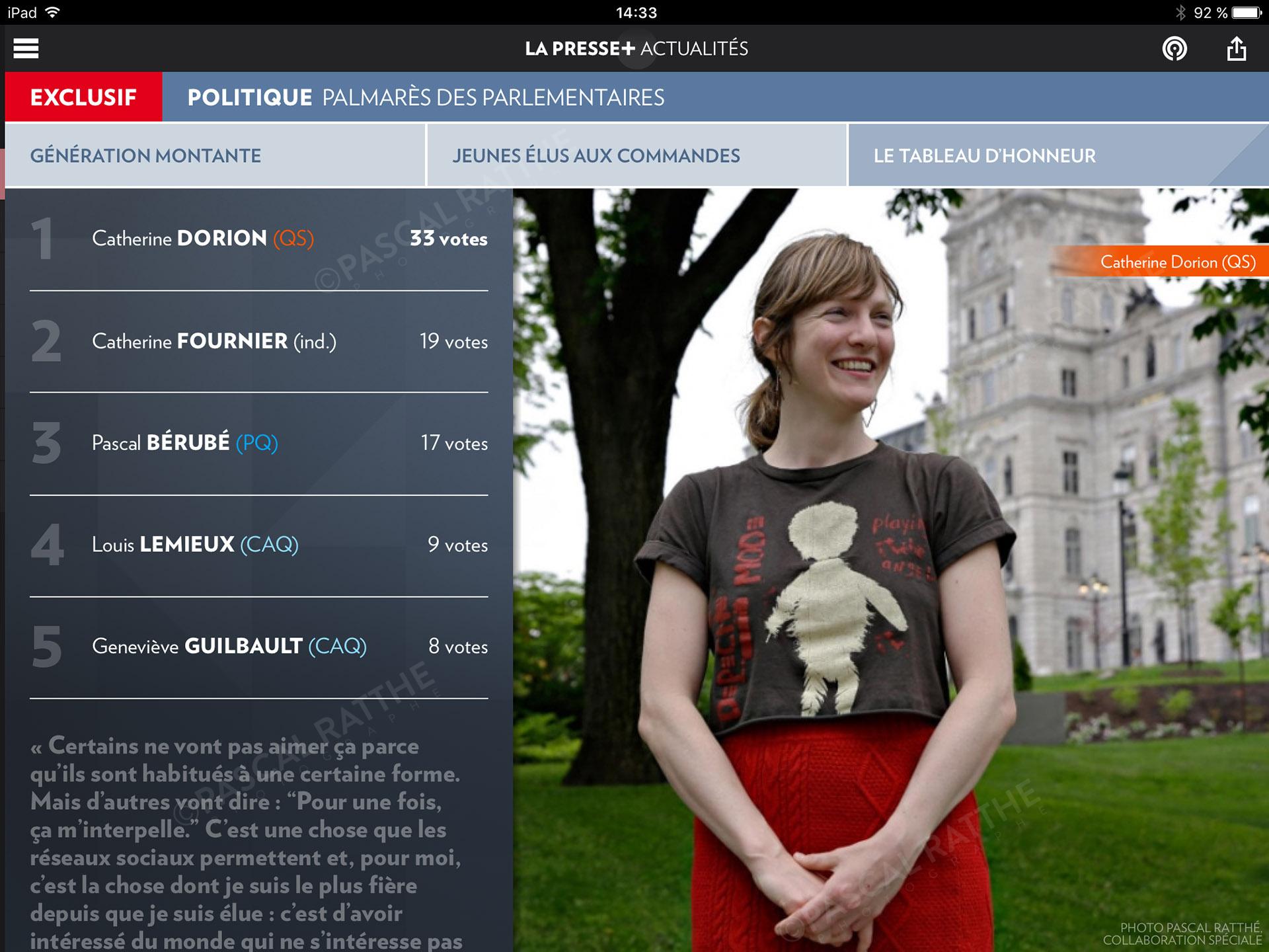 les etoiles de l'assemblee nationale Portrait Catherine Dorion QS