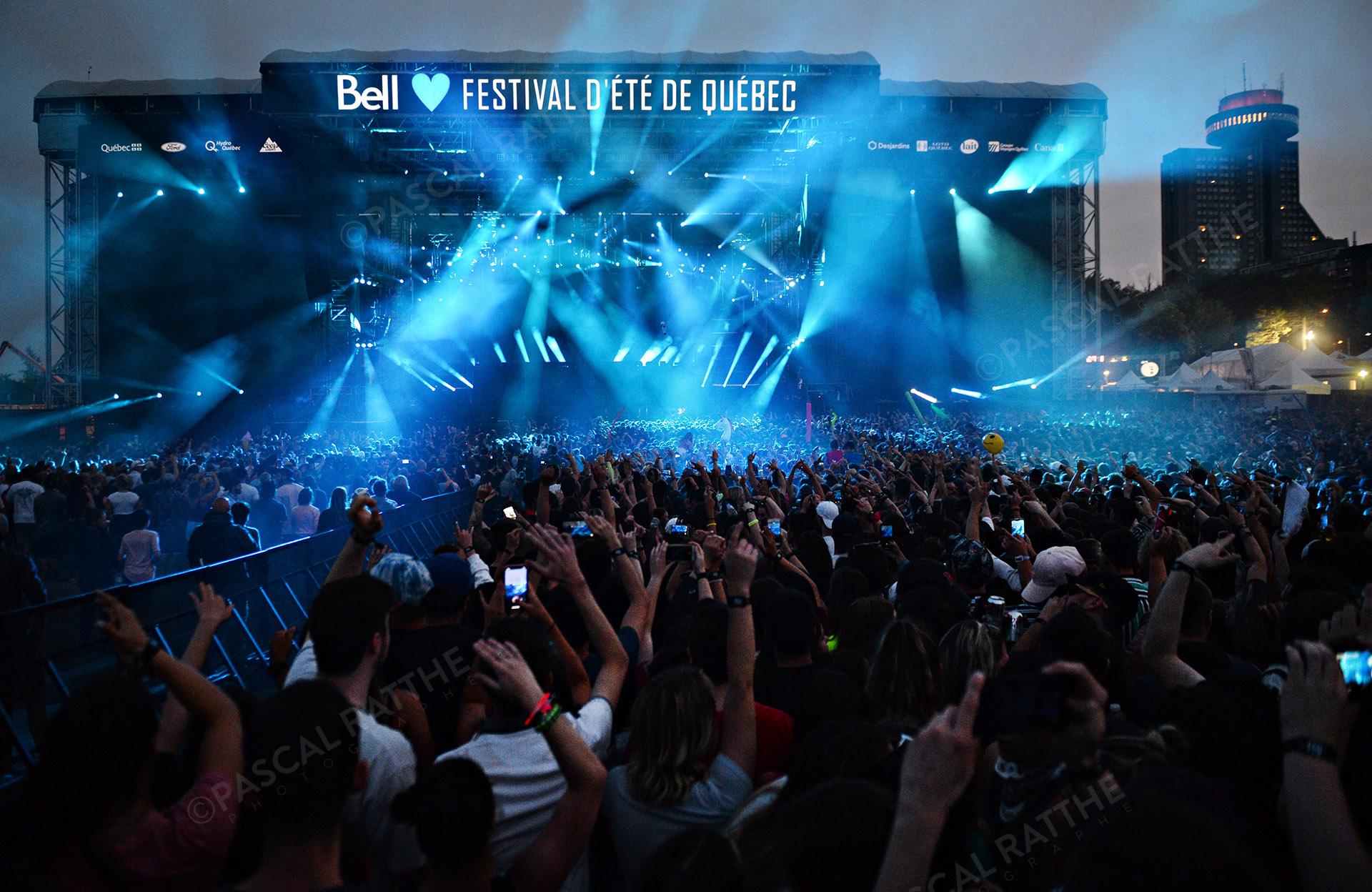 la foule durant le festival d'été 2019 à Québec