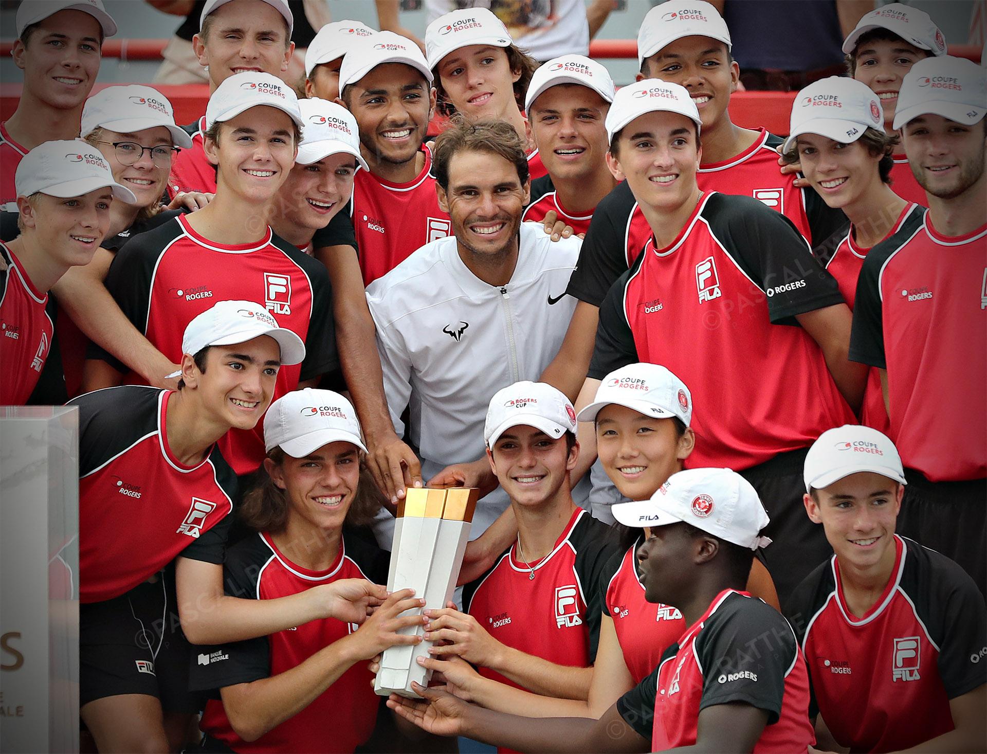 célébration de Rafael Nadal est un joueur de tennis espagnol à la coupe rogers 2019
